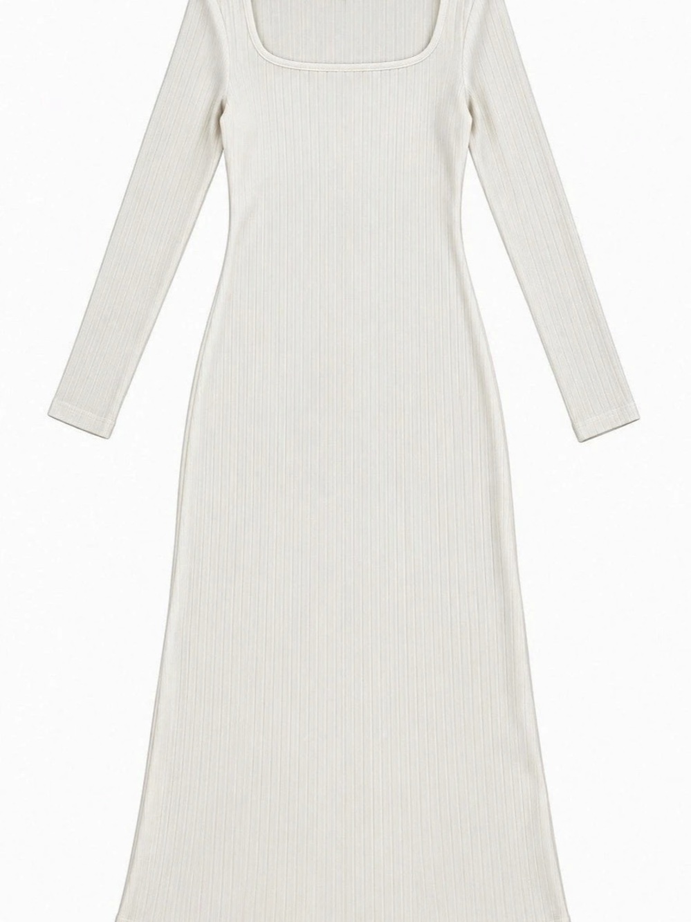 Soft Lounge Long Sleeve Dress Maxi White